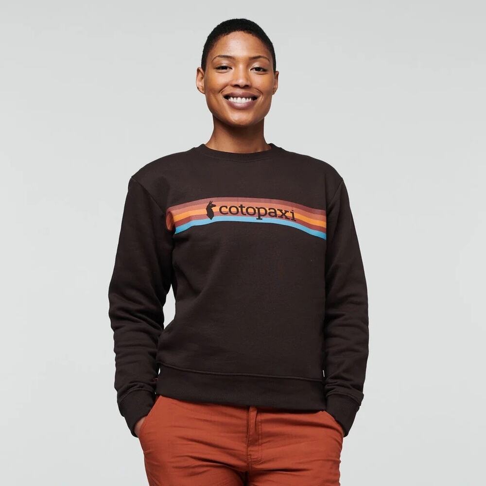 NWT Cotopaxi Women’s Small The Horizon Crew Sweatshirt Brown Comfy Loungewear